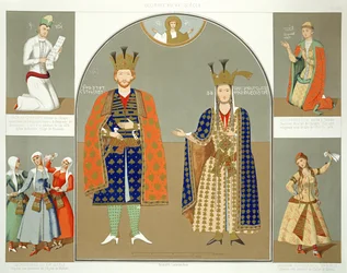 La Géorgie au XVe siècle : Roi Alexandre I (1412-42) et Reine Nestane-Dared, planche 58 de 